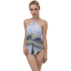 Technics Design Element Set Pattern Graphic Symbol Go With The Flow One Piece Swimsuit by danenraven