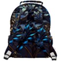 Flower Metal Flowers Sculpture Rounded Multi Pocket Backpack View3