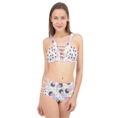 Pattern Pastel Drawing Art Cage Up Bikini Set by Uceng