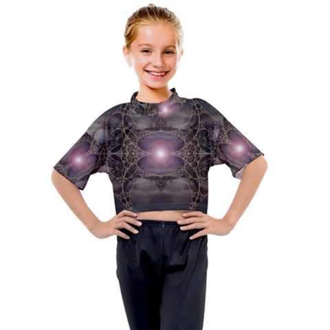 Fantasy Science Fiction Portal Kids Mock Neck Tee by Uceng