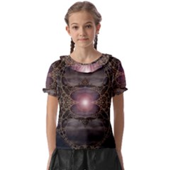 Fantasy Science Fiction Portal Kids  Frill Chiffon Blouse by Uceng