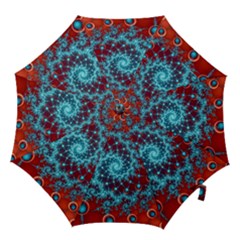 Fractal Pattern Background Hook Handle Umbrellas (large) by Uceng