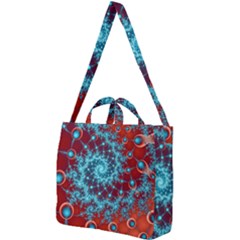 Fractal Pattern Background Square Shoulder Tote Bag by Uceng