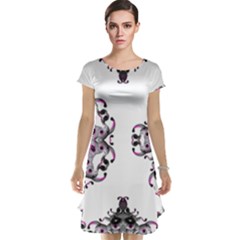 Frame Border Picture Frame Cap Sleeve Nightdress by Uceng