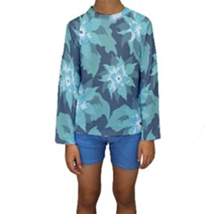 Graphic Design Wallpaper Abstract Kids  Long Sleeve Swimwear by Ravend