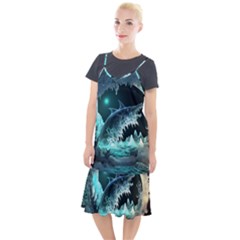 Sculpture Dinosaur Shark Frozen Winter Fantasy Camis Fishtail Dress by Ravend