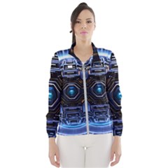 Ai Generated Digital Technology Computer Internet Women s Windbreaker by Ravend