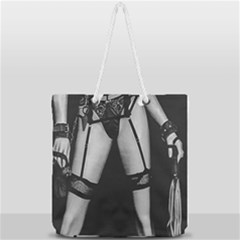 Bdsm Erotic Concept Graphic Poster Full Print Rope Handle Tote (large) by dflcprintsclothing