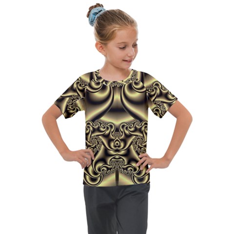 Background Fractal Sample Fantasy Texture Design Kids  Mesh Piece Tee by Ravend
