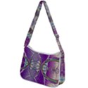 Abstract Colorful Art Pattern Design Fractal Zip Up Shoulder Bag View2