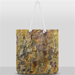 Rusty Orange Abstract Surface Full Print Rope Handle Tote (large) by dflcprintsclothing