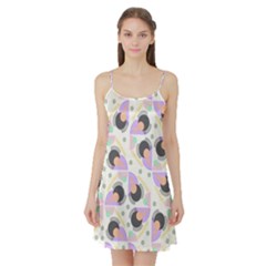 Pattern Pastel Drawing Art Satin Night Slip by Ravend
