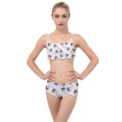 Pattern Pastel Drawing Art Layered Top Bikini Set by Ravend