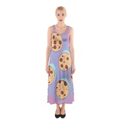 Cookies Chocolate Chips Chocolate Cookies Sweets Sleeveless Maxi Dress by Ravend