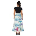 Rainbow Fun Cute Minimal Doodle Drawing Arts Tiered Ruffle Maxi Skirt View4
