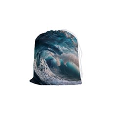 Tsunami Waves Ocean Sea Water Rough Seas 5 Drawstring Pouch (small) by Ravend