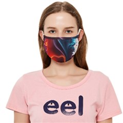 Ai Generated Swirl Splash Blaze Design Art Cloth Face Mask (adult) by Ravend