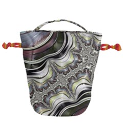 Fractal Background Pattern Texture Abstract Design Art Drawstring Bucket Bag by Ravend