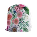 Captivating And Celestial Watercolor Flowers Drawstring Pouch (2XL) View1