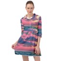 Sunset Over The Beach Mini Skater Shirt Dress View1