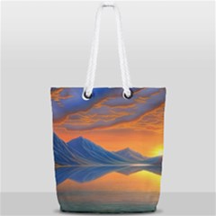 Glorious Sunset Full Print Rope Handle Tote (small) by GardenOfOphir