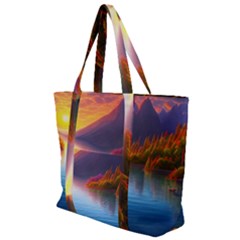Immaculate Sunset Zip Up Canvas Bag by GardenOfOphir