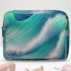 Beautiful Abstract Pastel Ocean Waves Make Up Pouch (large) by GardenOfOphir