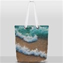Abstract Waves Summertime On The Sea Full Print Rope Handle Tote (Small) View1