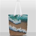 Abstract Waves Summertime On The Sea Full Print Rope Handle Tote (Small) View2