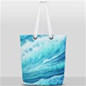 Blue Ocean Wave Watercolor Ii Full Print Rope Handle Tote (Small) View1