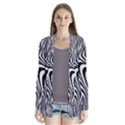 Pattern Geometric Lines Shapes Design Art Drape Collar Cardigan View1