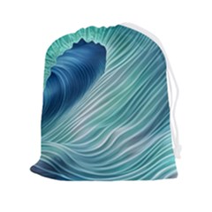 Summer Ocean Waves Drawstring Pouch (2xl) by GardenOfOphir
