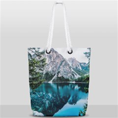 Lake Full Print Rope Handle Tote (small) by artworkshop