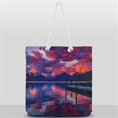 Dawn Full Print Rope Handle Tote (large) by artworkshop