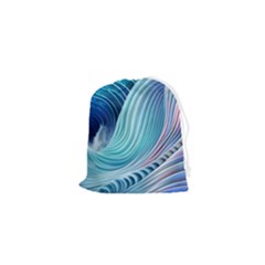 Ocean Waves Pastel Drawstring Pouch (xs) by GardenOfOphir