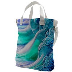 Pastel Simple Wave Canvas Messenger Bag by GardenOfOphir