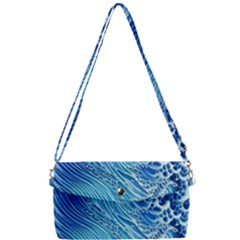 Wave Beach Iii Removable Strap Clutch Bag by GardenOfOphir