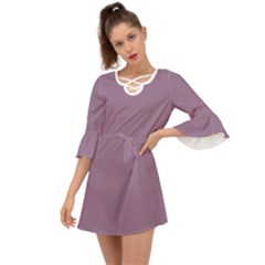 Dusty Lavender Purple	 - 	criss Cross Mini Dress by ColorfulDresses