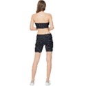 Black Background With Text Overlay Digital Art Mathematics Stretch Shorts and Tube Top Set View2