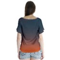 Sky gradient V-Neck Flutter Sleeve Top View2