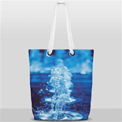 Water Blue Wallpaper Full Print Rope Handle Tote (small) by artworkshop