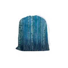 Forest Birch Nature Autumn Masuria Drawstring Pouch (medium) by Ravend