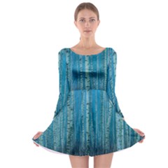 Forest Birch Nature Autumn Masuria Long Sleeve Skater Dress by Ravend