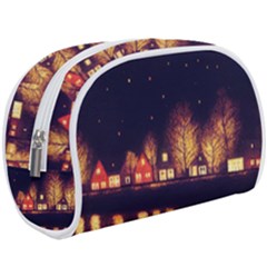 Night Houses River Bokeh Leaves Landscape Nature Make Up Case (large) by Ravend
