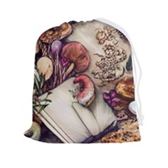 Toadstools And Charms For Necromancy And Conjuration Drawstring Pouch (2xl) by GardenOfOphir