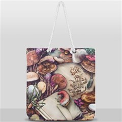 Toadstools And Charms For Necromancy And Conjuration Full Print Rope Handle Tote (large) by GardenOfOphir
