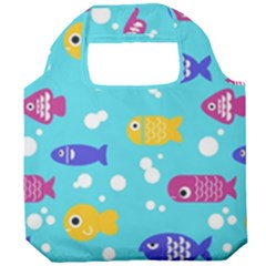 Fish Graphic Seamless Pattern Seamless Pattern Foldable Grocery Recycle Bag by Ravend