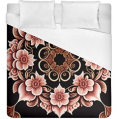Floral Pattern Flowers Spiral Pattern Beautiful Duvet Cover (king Size) by Ravend
