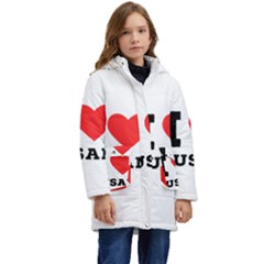 I Love Susan Kid s Hooded Longline Puffer Jacket by ilovewhateva