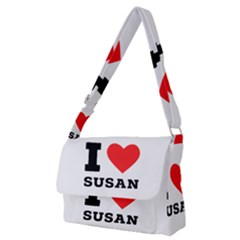 I Love Susan Full Print Messenger Bag (m) by ilovewhateva